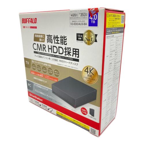 BUFFALO (バッファロー) テレビ録画＆パソコン用外付けハードディスク HD-EDC4U3-BA 2022年製