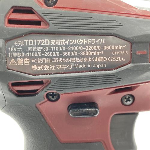 MAKITA (マキタ) インパクトドライバー TD172D キズ有