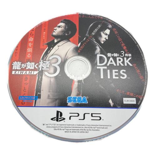 セガ 龍が如く 極3 / 龍が如く3外伝 Dark Ties Playstation5用ソフト CERO D (17歳以上対象)