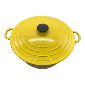 LE CREUSET (ルクルーゼ) 両手鍋 34cm イエロー ココット・ロンド