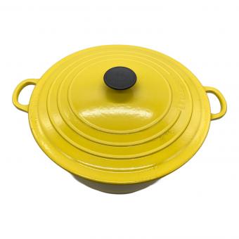 LE CREUSET (ルクルーゼ) 両手鍋 34cm イエロー ココット・ロンド