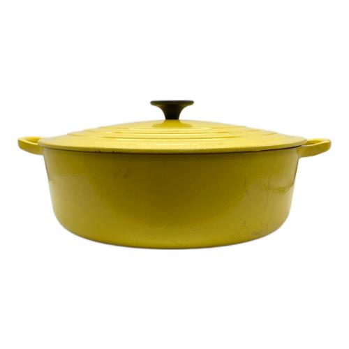 LE CREUSET (ルクルーゼ) 両手鍋 34cm イエロー ココット・ロンド
