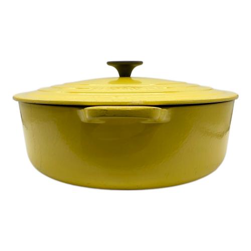 LE CREUSET (ルクルーゼ) 両手鍋 34cm イエロー ココット・ロンド