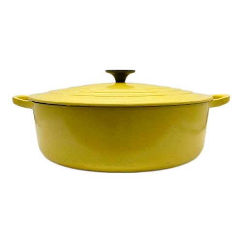LE CREUSET (ルクルーゼ) 両手鍋 34cm イエロー ココット・ロンド