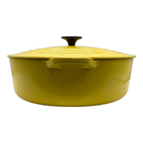 LE CREUSET (ルクルーゼ) 両手鍋 34cm イエロー ココット・ロンド