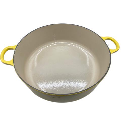 LE CREUSET (ルクルーゼ) 両手鍋 34cm イエロー ココット・ロンド