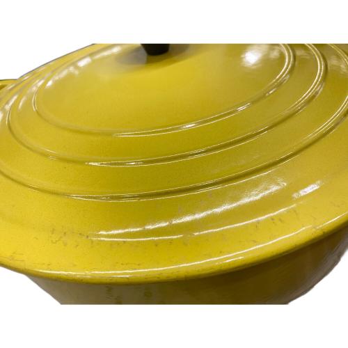 LE CREUSET (ルクルーゼ) 両手鍋 34cm イエロー ココット・ロンド