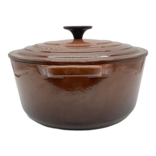 LE CREUSETココットロンドブラウン 両手鍋 18cmルクルーゼ LE CREUSET (ルクルーゼ) 両手鍋 ブラウン ココット・ロンド