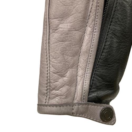 DAINESE (ダイネーゼ) BLACK JACK PELLE バイカージャケット 1533737 メンズ  グレー×イエロー