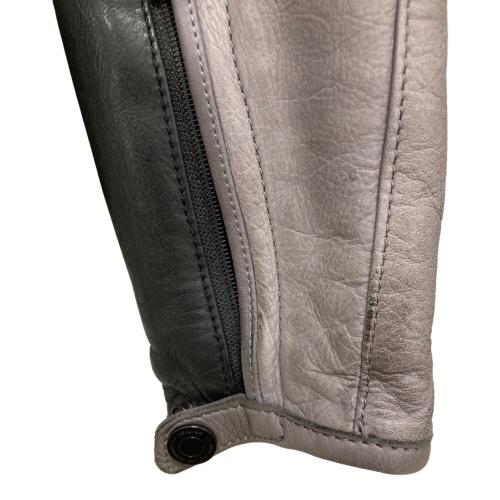 DAINESE (ダイネーゼ) BLACK JACK PELLE バイカージャケット 1533737 メンズ  グレー×イエロー