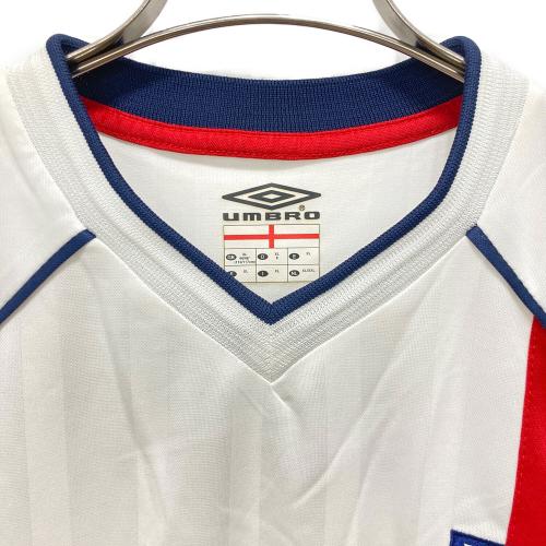 UMBRO (アンブロ) ゲームシャツ 734002JHK イングランド代表 05/07 ユニフォーム ホーム 長袖 #7.ベッカム メンズ SIZE XL ホワイト×ネイビー