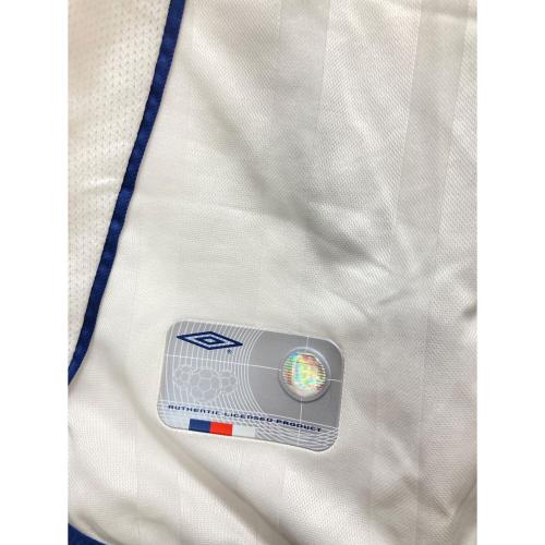 UMBRO (アンブロ) ゲームシャツ 734002JHK イングランド代表 05/07 ユニフォーム ホーム 長袖 #7.ベッカム メンズ SIZE XL ホワイト×ネイビー