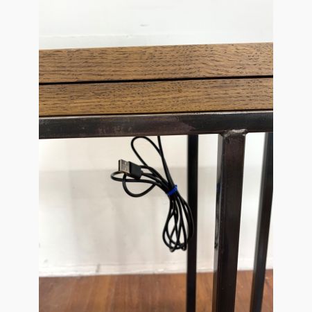 journal standard Furniture (ジャーナルスタンダードファニチャー) サイドテーブル ブラウン×ブラック ワイヤレス充電台搭載 PSEサイドテーブル QI