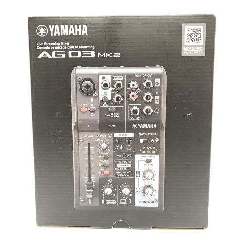 YAMAHA (ヤマハ) ライブストリーミングミキサー AG03MK2 - 未使用品｜トレファクONLINE