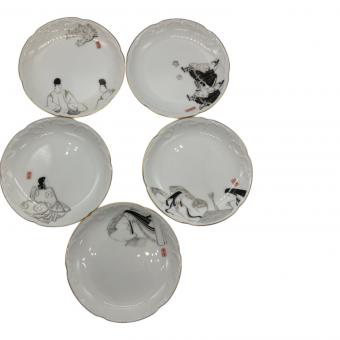 大倉陶園 (オオクラトウエン) 皿揃え 源氏物語 5Pセット