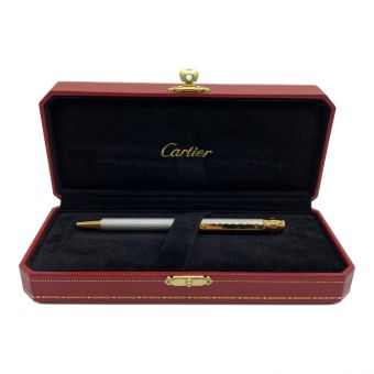 Cartier (カルティエ) ボールペン グレー×ゴールド サントス ドゥ M366280