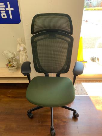 オカムラ オフィスチェア グリーン×ブラック 318 コンテッサセコンダ CC87MR