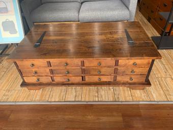 LAURA ASHLEY (ローラ アシュレイ) ボックスコーヒーテーブル ブラウン 収納付 ギャラット