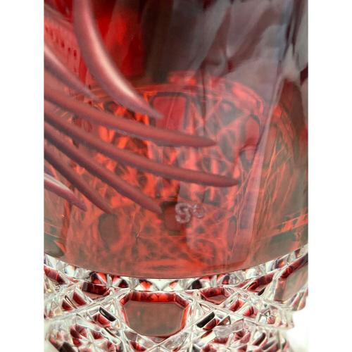 Meissener Bleikristall (マイセンクリスタル) フラワーベース マイセンフラワーレッド  @★