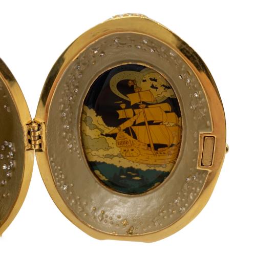 ティンカーベルエッグフィギュリン　※補修跡。傾き有