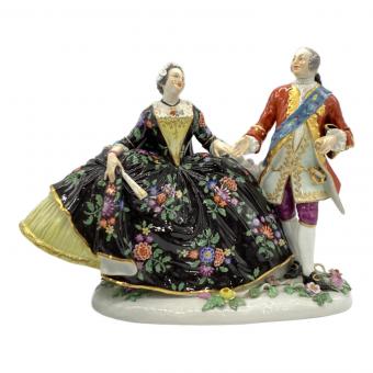 Meissen (マイセン) フィギュリン 【アウグスト三世とマリア王妃 舞踏会】 @ Π