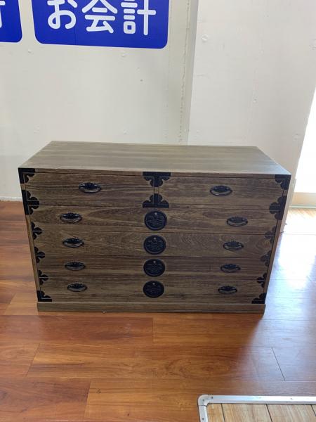 桐タンス ブラウン 5段 木製｜トレファクONLINE