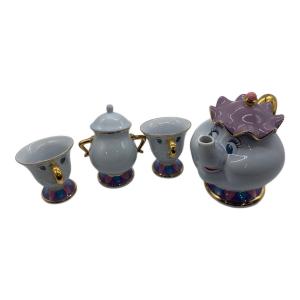 Disney RESORT (ディズニーリゾート) ティーセット ポット夫人 美女と野獣 ティーポット×1 ティーカップ×2 シュガーポット×1
