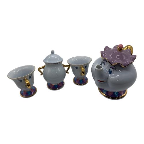Disney RESORT (ディズニーリゾート) ティーセット ポット夫人 美女と野獣 ティーポット×1 ティーカップ×2 シュガーポット×1