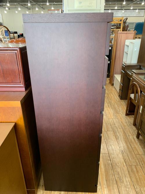 加藤木工 (カトウモッコウ) ハイチェスト75 ダークブラウン IDC取扱 6段 ナラ モエ