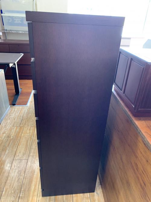 加藤木工 (カトウモッコウ) ハイチェスト75 ダークブラウン IDC取扱 6段 ナラ モエ