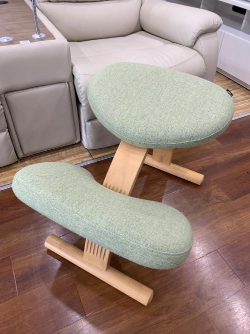 RYBO (リボ) バランスチェアー グリーン×ナチュラル 1人掛け