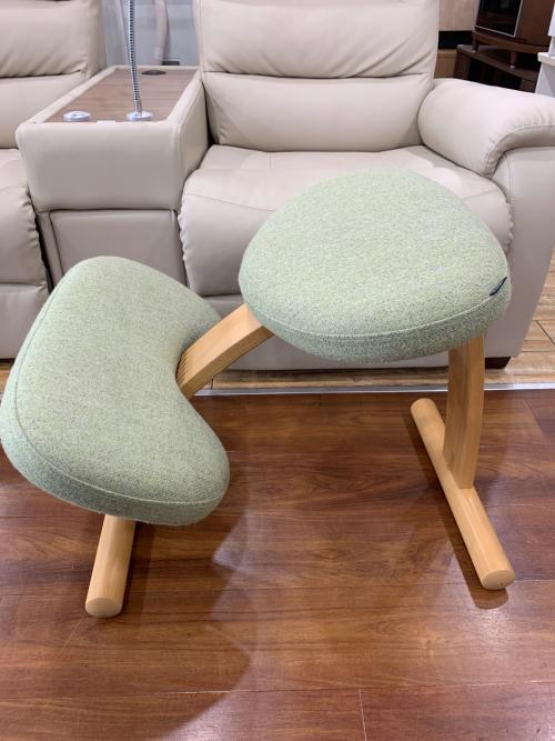 RYBO (リボ) バランスチェアー グリーン×ナチュラル 1人掛け