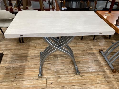 OZZIO ITALIA リフティングテーブル ベージュ×グレー SALISCENDI