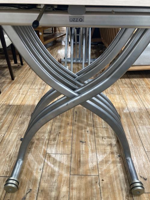 OZZIO ITALIA リフティングテーブル ベージュ×グレー SALISCENDI