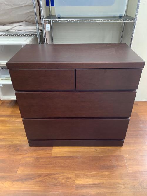 加藤木工 (カトウモッコウ) ローチェスト IDC取扱 3段 ナラ材 モエ ローチェスト90