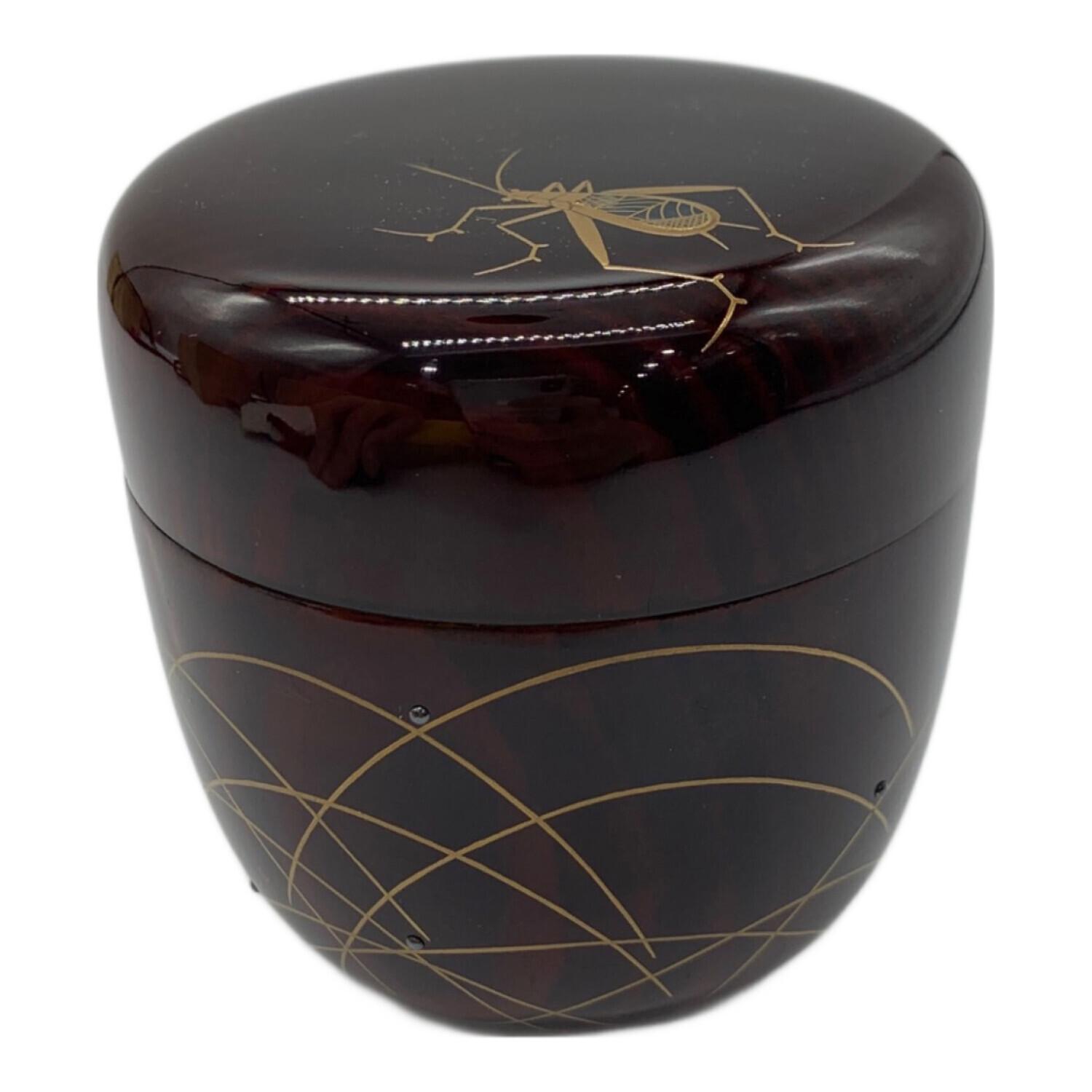 （押しAD）坂下　雄峰作　亀蔵蒔絵　なつめ 押しAD）坂下 雄峰作 亀蔵蒔絵 なつめ 棗 坂下雄峰 虫蒔絵｜