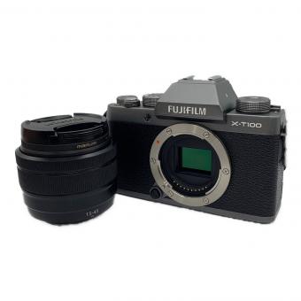 FUJIFILM (フジフィルム) ミラーレス一眼カメラ 動作確認済み X-T100 2424万画素( APS-C 専用電池 SD・SDHC・SDXCカード対応 200～12800 約6コマ/秒 1/32000～30秒 8W000347