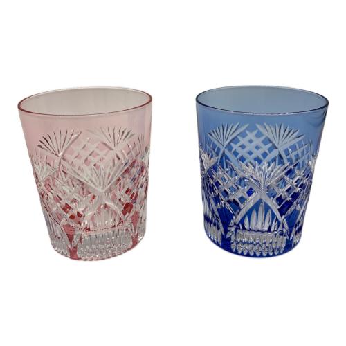 KAGAMI CRYSTAL (カガミクリスタル) ペアロックグラス 江戸切子