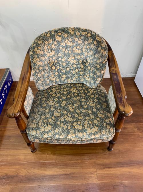 karimoku (カリモク) アームチェアー ブラウン×グリーン コロニアル