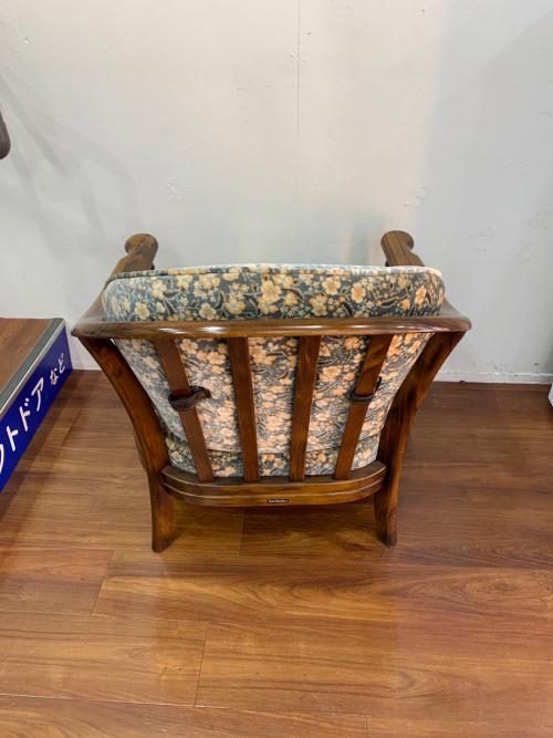 karimoku (カリモク) アームチェアー ブラウン×グリーン コロニアル