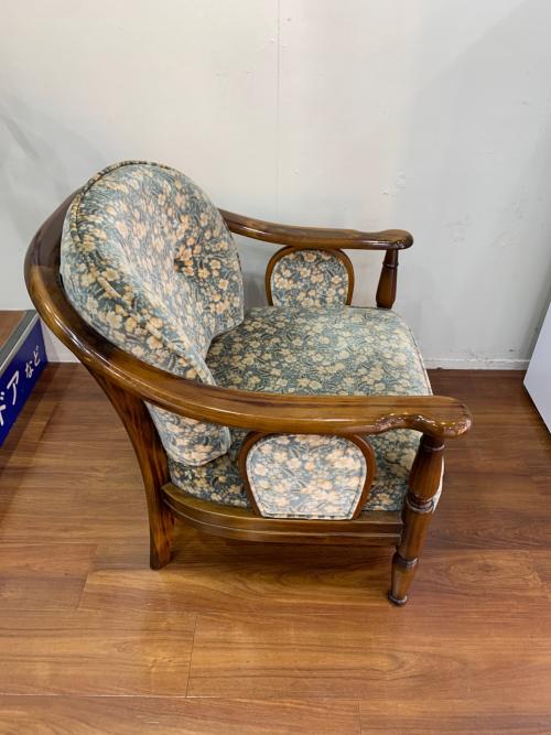 karimoku (カリモク) アームチェアー ブラウン×グリーン コロニアル