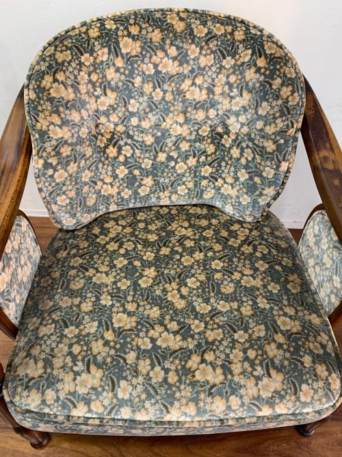 karimoku (カリモク) アームチェアー ブラウン×グリーン コロニアル