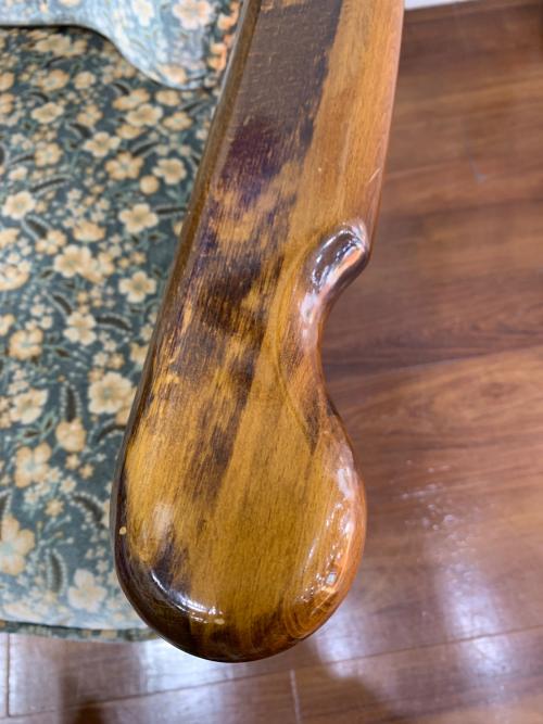 karimoku (カリモク) アームチェアー ブラウン×グリーン コロニアル