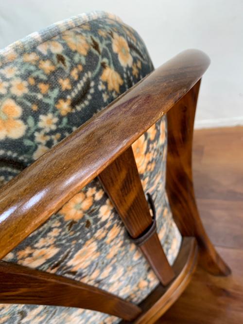 karimoku (カリモク) アームチェアー ブラウン×グリーン コロニアル