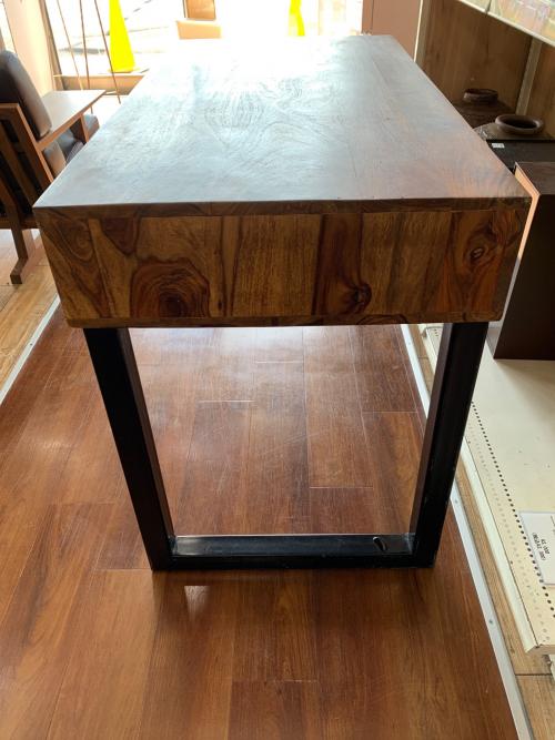 KARE (カレ) ワークデスク ブラウン×ブラック ハラコ 引出付き