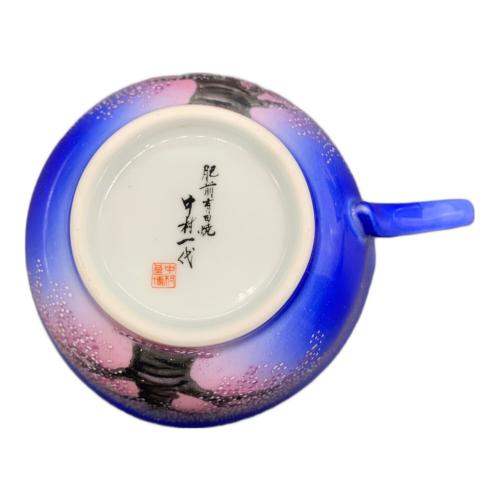 有田焼 (アリタヤキ) ペアカップ&ソーサー 金龍窯 中村一代 夜桜 yozakura