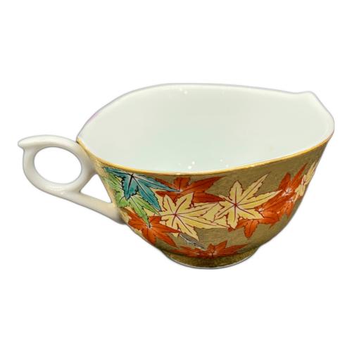 有田焼 (アリタヤキ) ペアカップ&ソーサー 金龍窯 江口天童 金彩紅葉絵