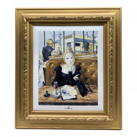ROYAL COPENHAGEN (ロイヤル・コペンハーゲン) 陶版画 藤田嗣治「Cafe