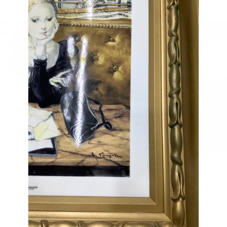 ROYAL COPENHAGEN (ロイヤル・コペンハーゲン) 陶版画 藤田嗣治「Cafe