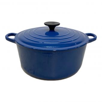 LE CREUSET (ルクルーゼ) 両手鍋 24cm ブルー ココット・ロンド